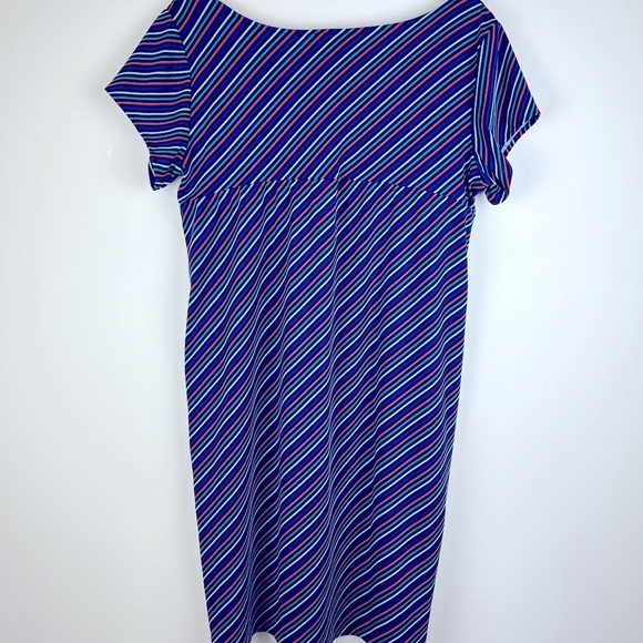 Karina | Original Easy Dress Multi Color Empire Waist Short Sleeve Dress | XL - Picture 3 of 5